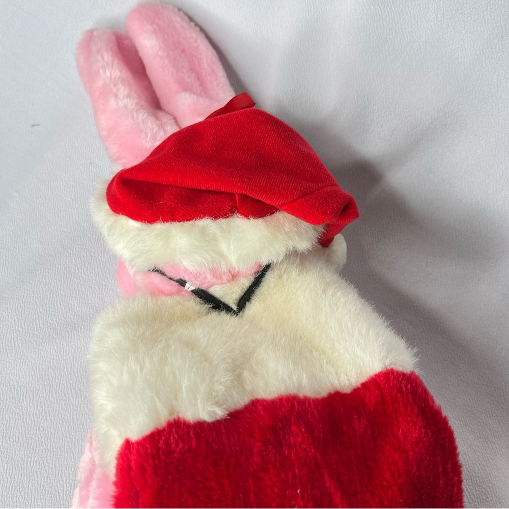 1993 Eveready Energizer Bunny Plush Christmas Stocking Red White Pink - Picture 8 of 10